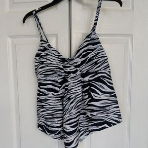 Into The Bleu Zebra Print Women's Top